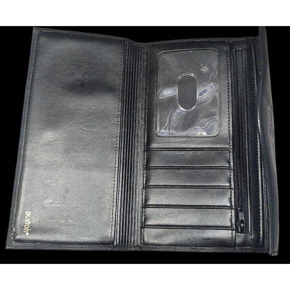 Vintage Buxton Leather Black Wallet With Attached Coin Pouch - Picture 4 of 16
